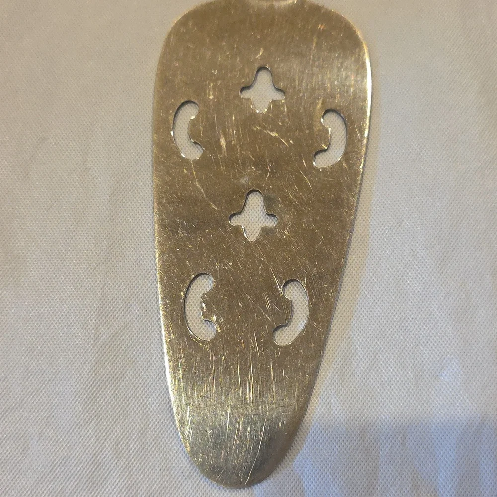 Utica Cutlery Co. Vtg Stainless Steel Silver Cake Pie Server Etched Handle - Picture 2 of 5
